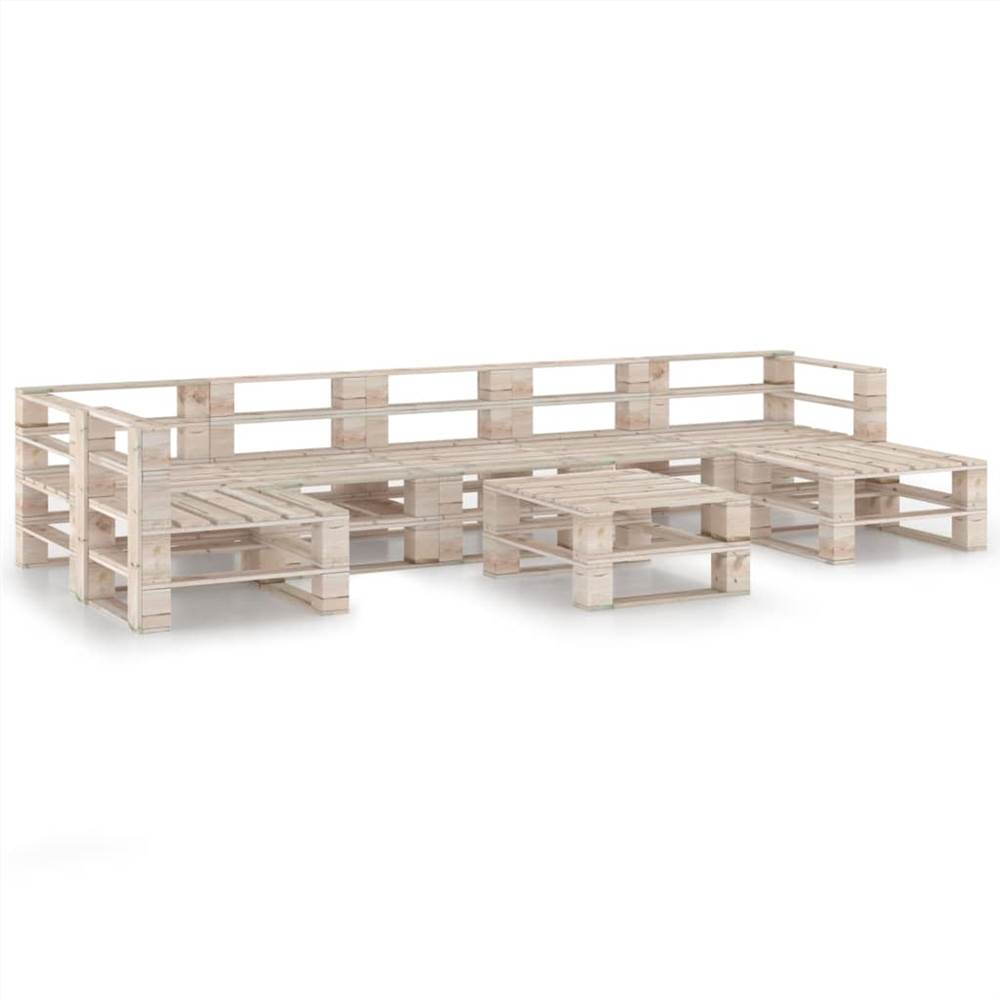 

8 Piece Garden Pallet Lounge Set Pinewood