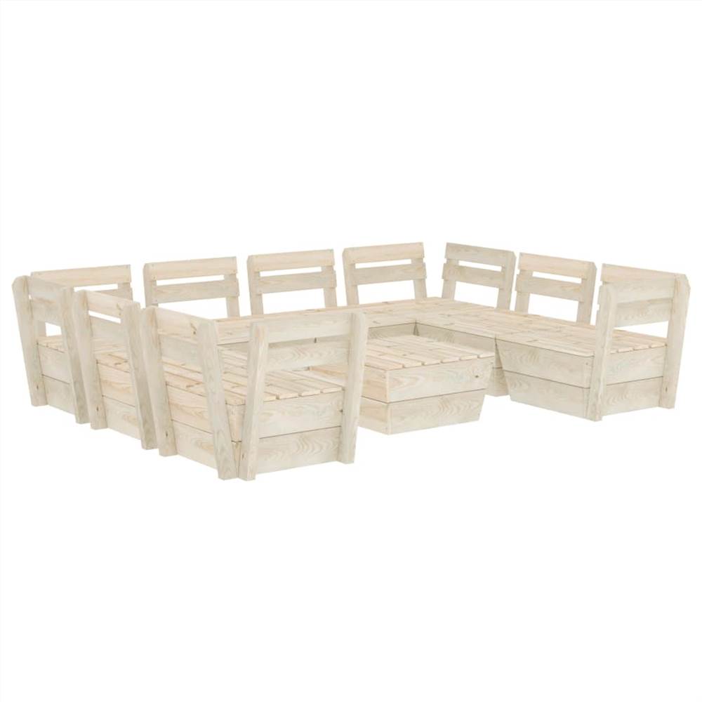 

9 Piece Garden Pallet Lounge Set Impregnated Spruce Wood