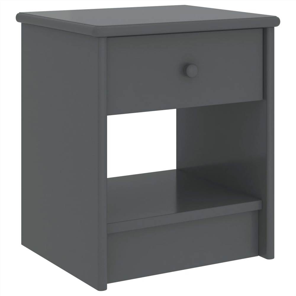 

Bedside Cabinet Dark Grey 35x30x40 cm Solid Pinewood