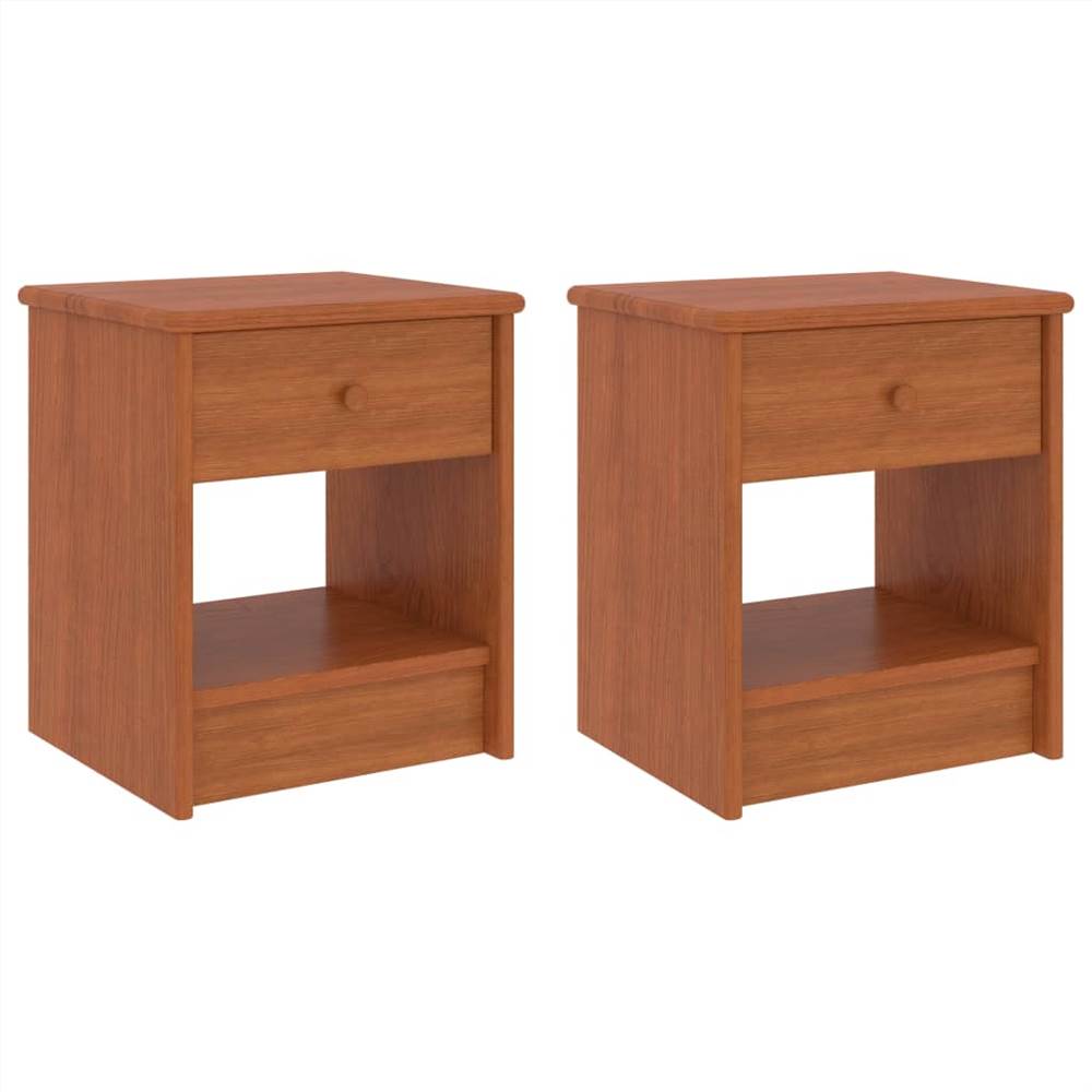 

Bedside Cabinets 2 pcs Honey Brown 35x30x40 cm Solid Pinewood