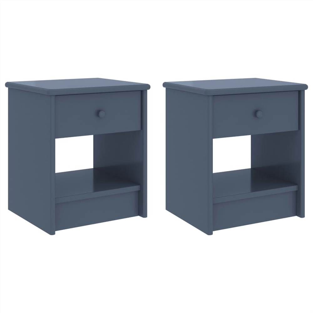 

Bedside Cabinets 2 pcs Light Grey 35x30x40 cm Solid Pinewood