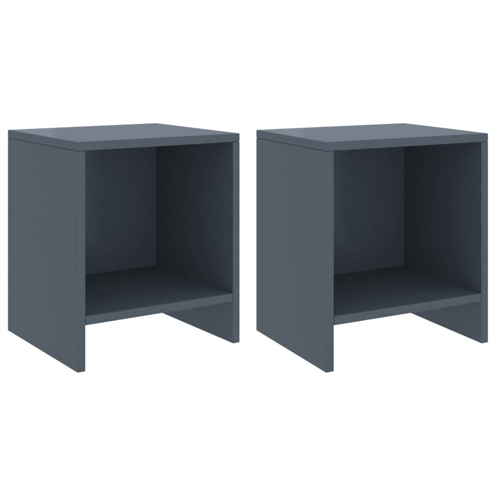 

Bedside Cabinets 2 pcs Light Grey 35x30x40 cm Solid Pinewood