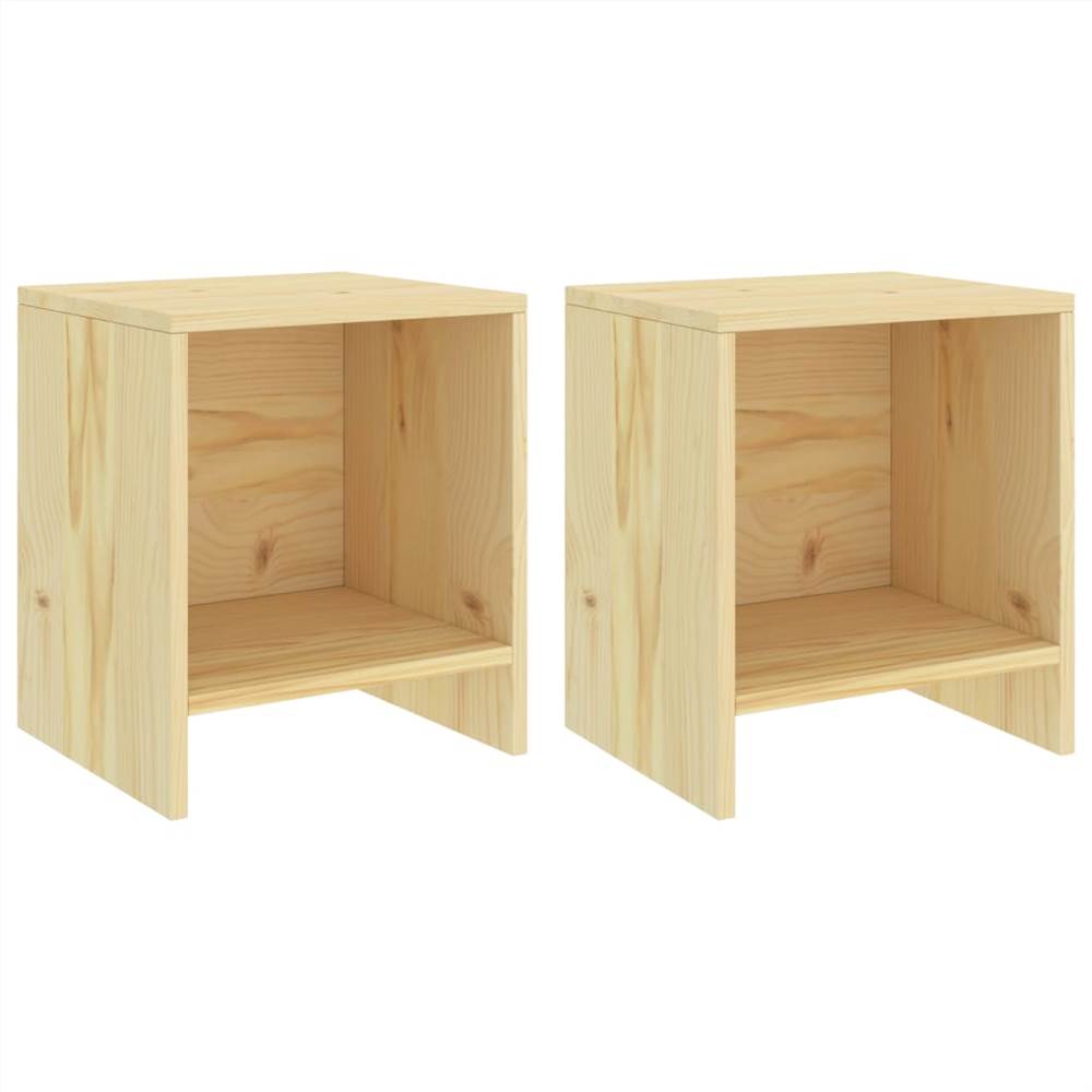 

Bedside Cabinets 2 pcs Light Wood 35x30x40 cm Solid Pinewood