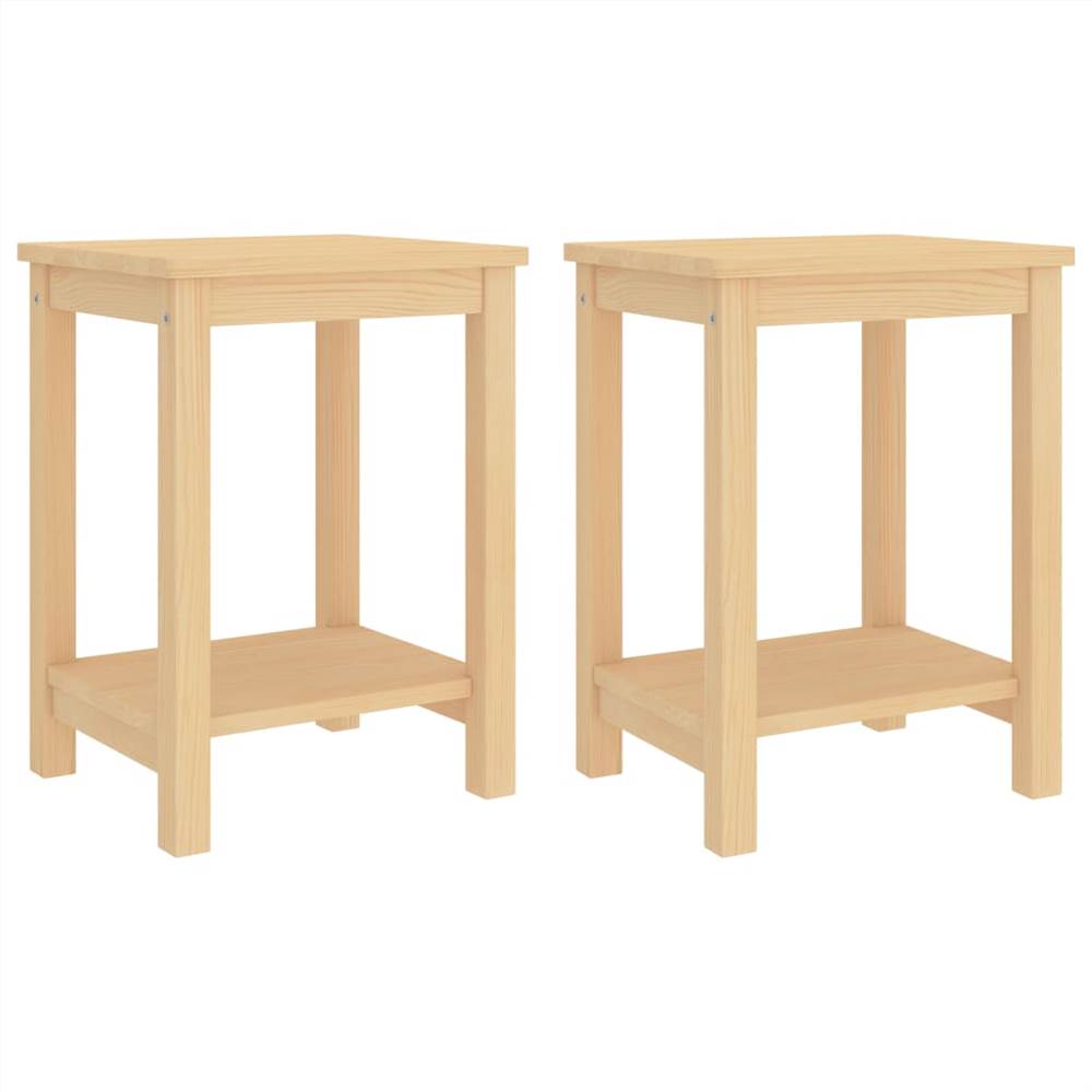 

Bedside Cabinets 2 pcs Light Wood 35x30x47 cm Solid Pinewood