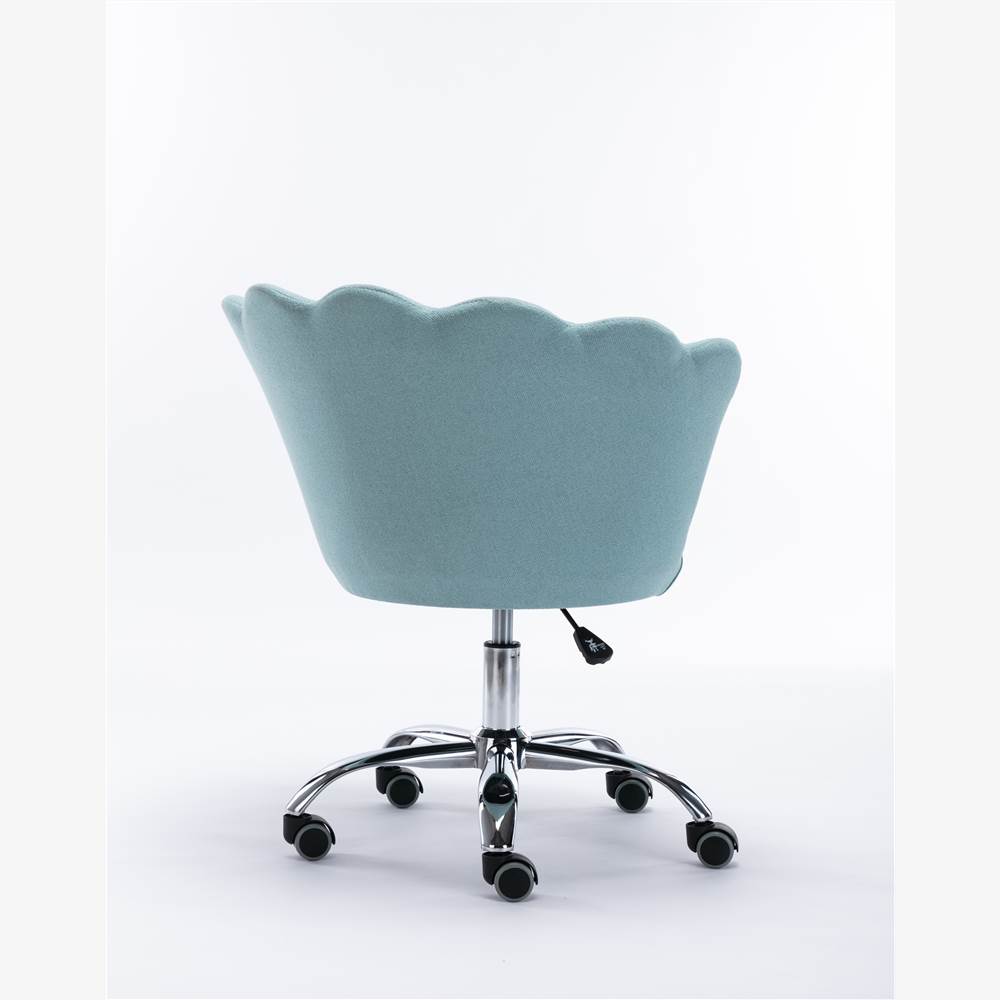 COOLMORE Linen Rotating Shell Chair Mint Green
