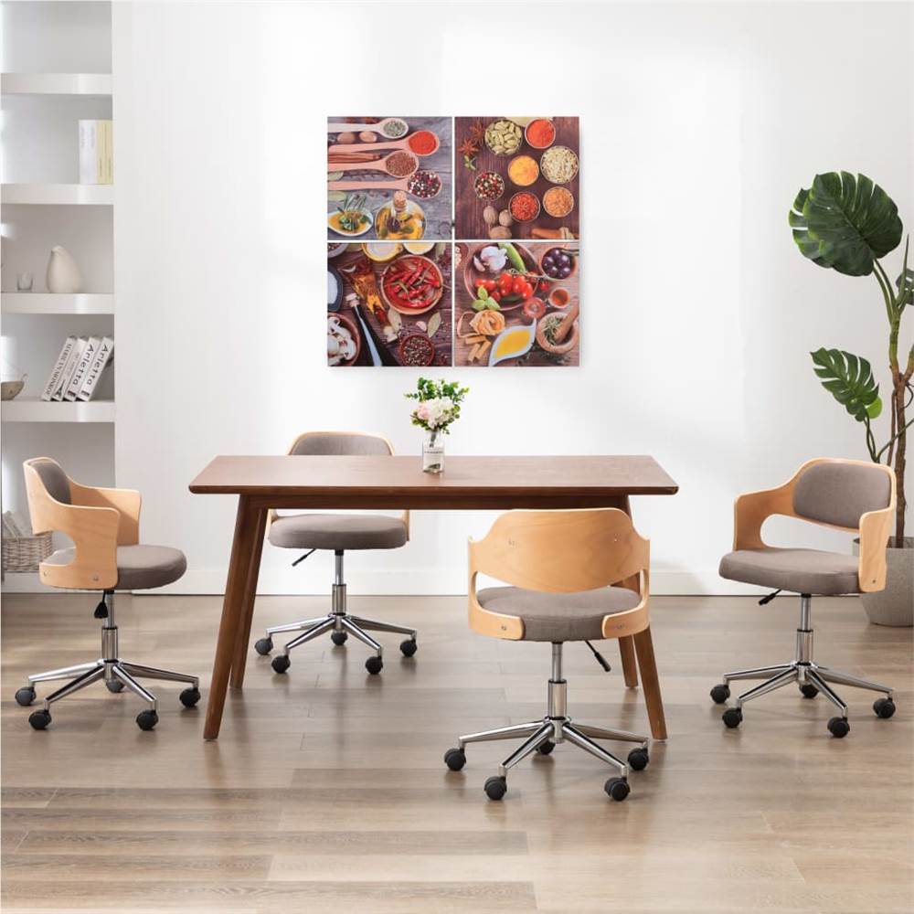 

Canvas Wall Print Set Kitchen Multicolour 80x80 cm