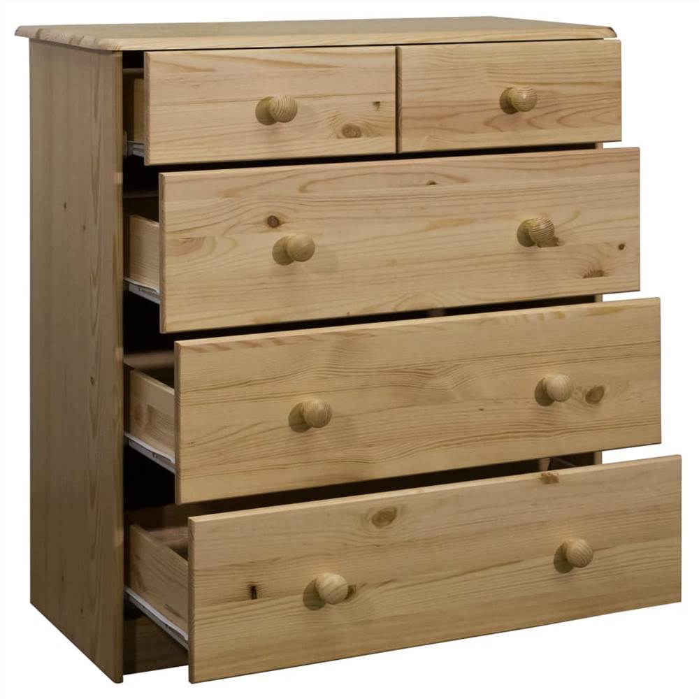 Chest of Drawers 75x35x80.5 cm Solid Pine Wood