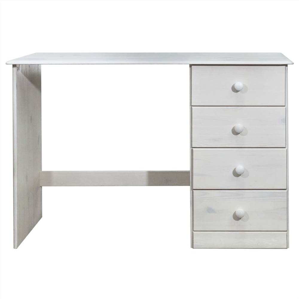 Desk with 4 Drawers 110x50x74 cm Solid Pine Wood