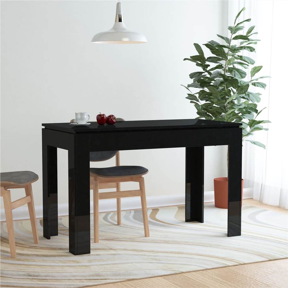 

Dining Table High Gloss Black 120x60x76 cm Chipboard