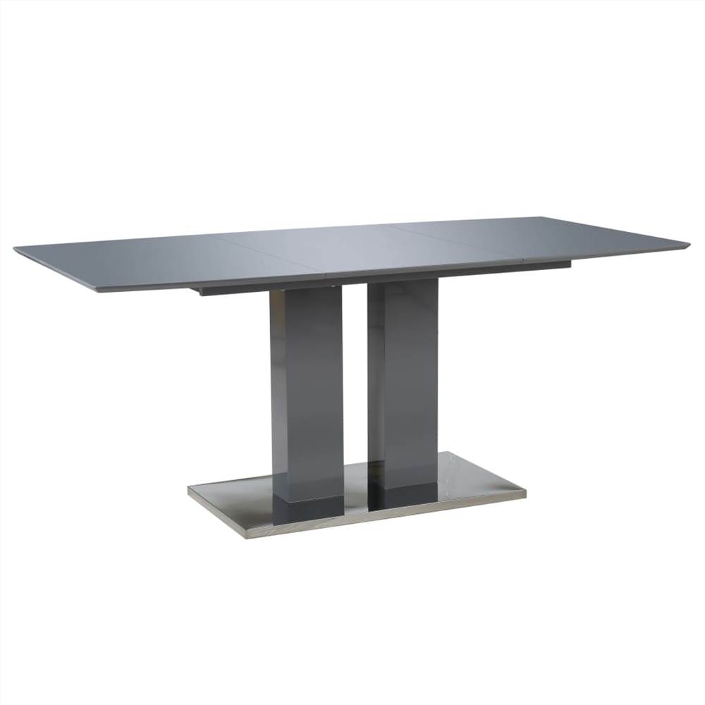 

Dining Table High Gloss Grey 180x90x76 cm MDF