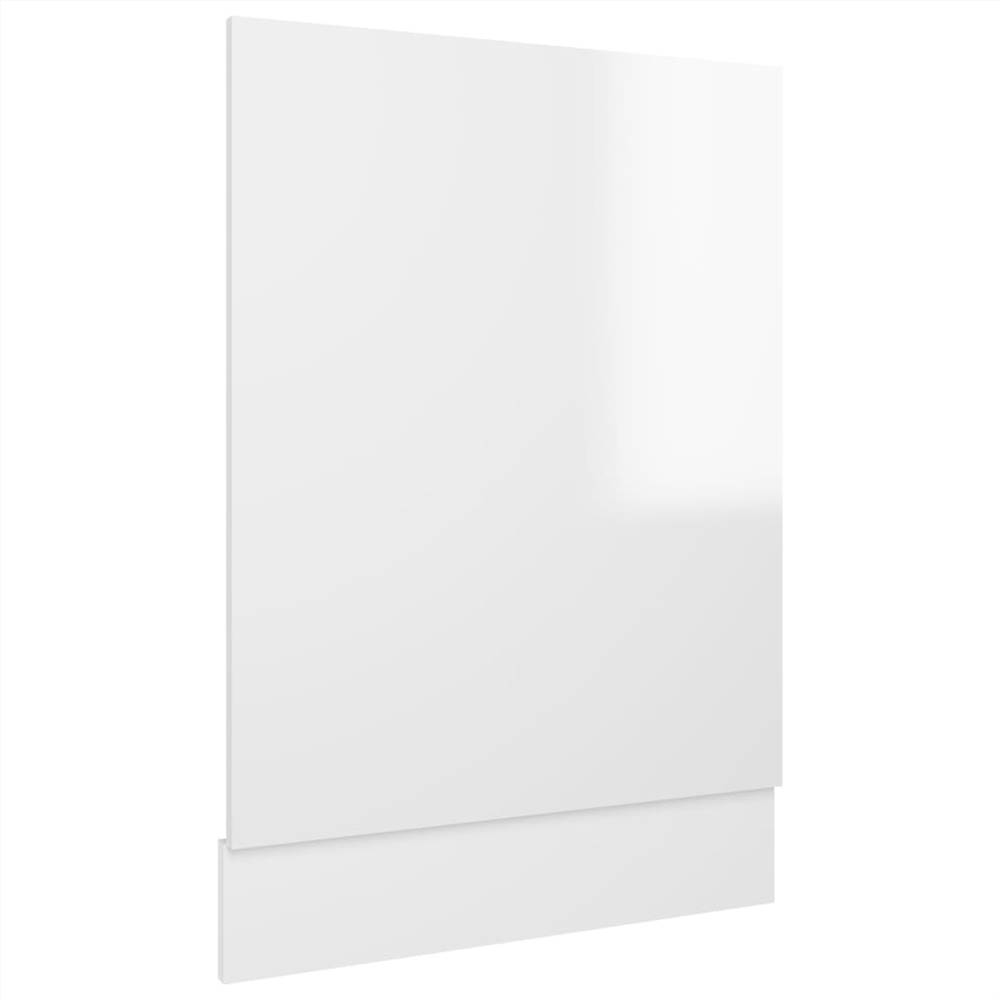 Dishwasher Panel High Gloss White 45x3x67 cm Chipboard