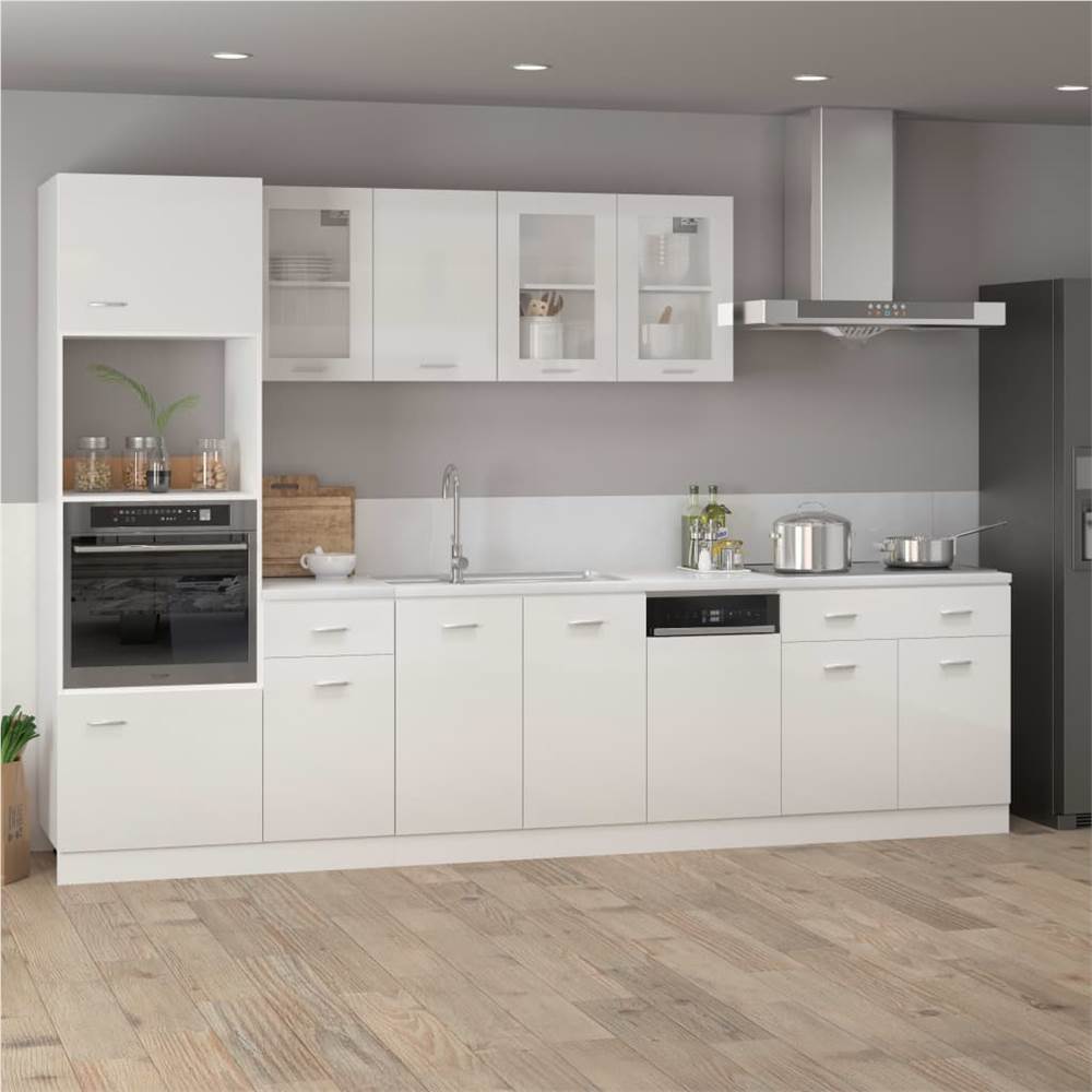 Dishwasher Panel High Gloss White 45x3x67 cm Chipboard