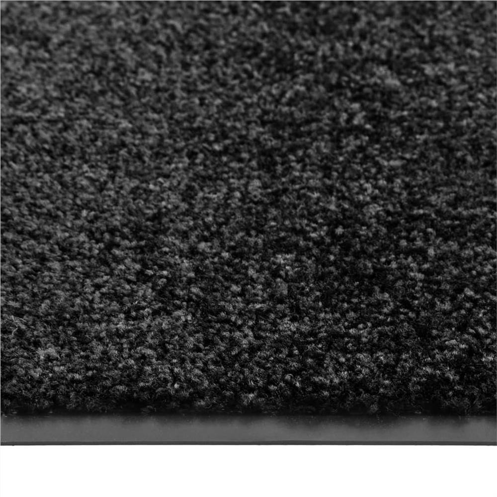 Doormat Washable Black 90x150 cm