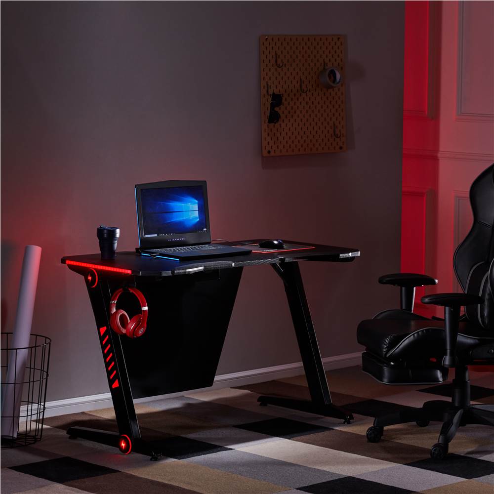 Tavolo da gioco ergonomico per ufficio da casa scrivania da gioco Plus nero