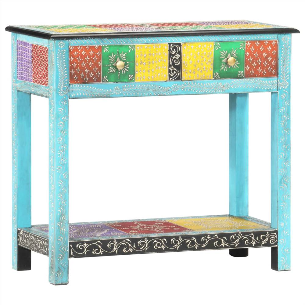Hand Painted Console Table 80x35x75 cm Solid Mango Wood