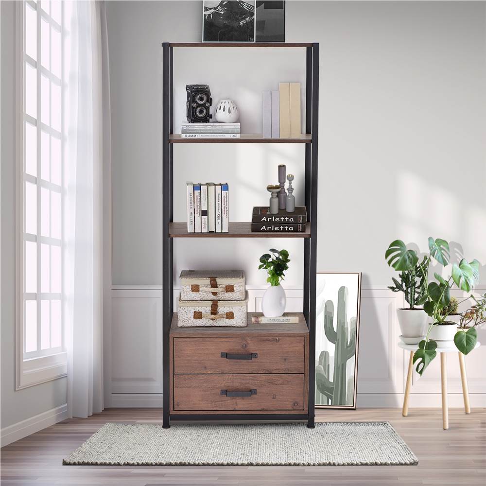 White Benico Wooden 6 Tier Bookcase,Display Storage Shelf Bookshelf,S Shape Free Standing Organizer Rack Shelving Cabinet Unit For Home Office Living Room 
