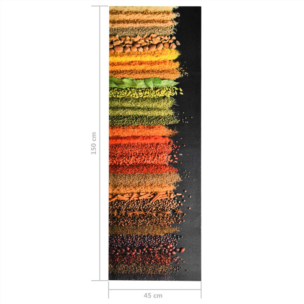 Kitchen Floor Mat Washable Spice 45x150 cm