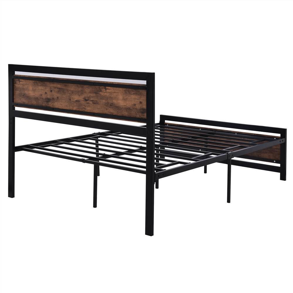 Home Metal Bed Frame Full Size (Only Frame) Black