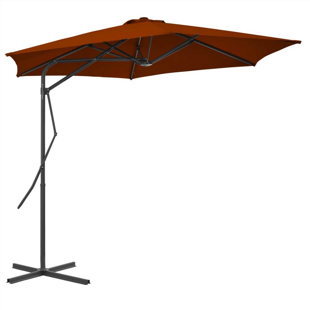 

Outdoor Parasol with Steel Pole Terracotta 300x230 cm