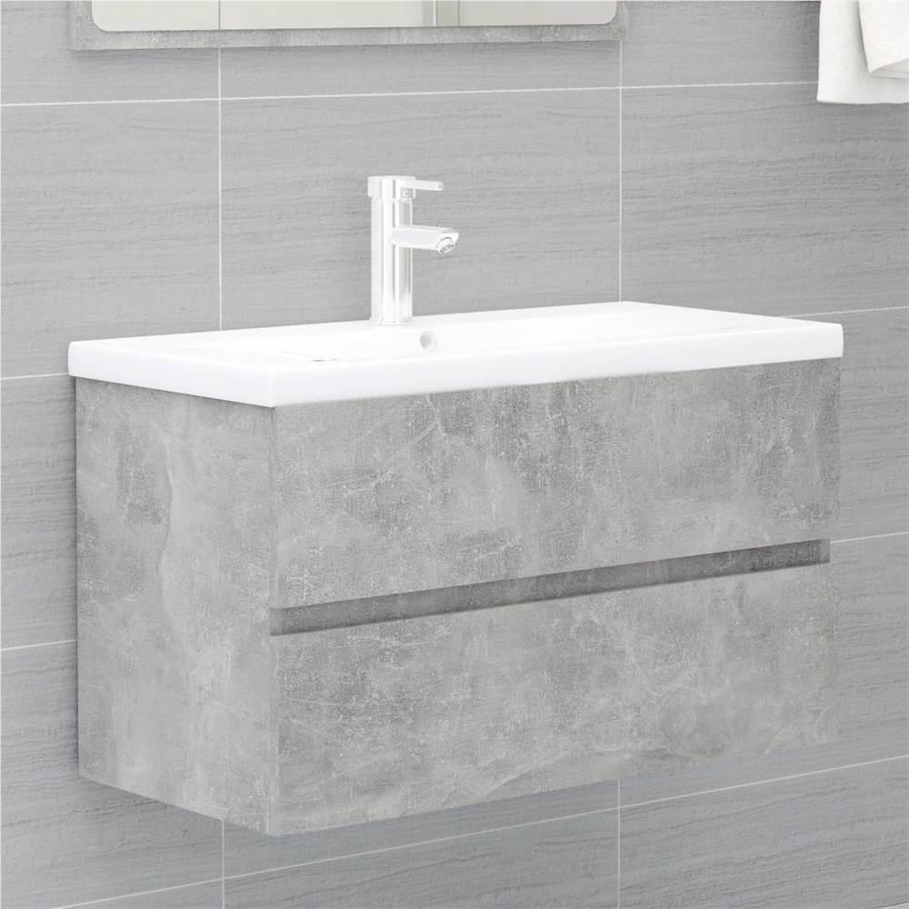 

Sink Cabinet Concrete Grey 80x38.5x45 cm Chipboard