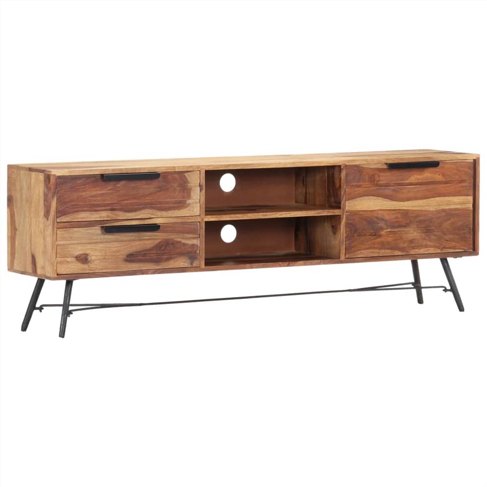 

TV Cabinet 140x28x47 cm Solid Sheesham Wood