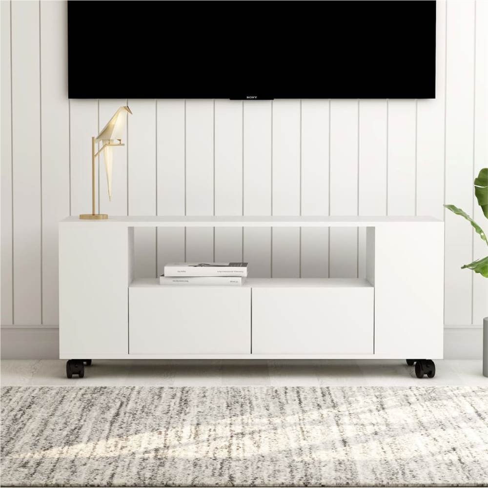 

TV Cabinet White 120x35x43 cm Chipboard