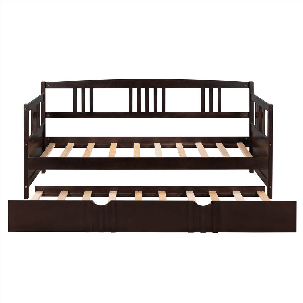 Twin Size Daybed with Twin Size Trundle Espresso