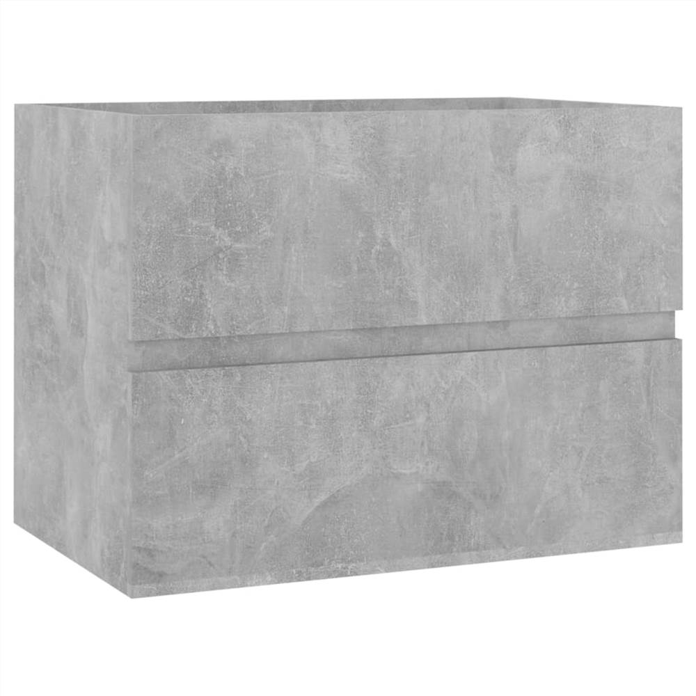 2 Piece Bathroom Furniture Set Concrete Grey Chipboard