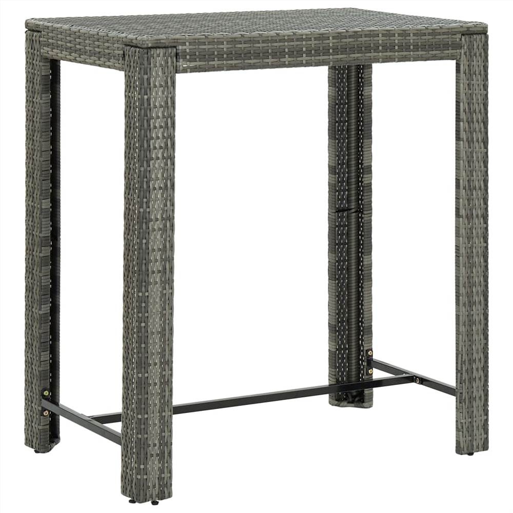 

Garden Bar Table Grey 100x60.5x110.5 cm Poly Rattan