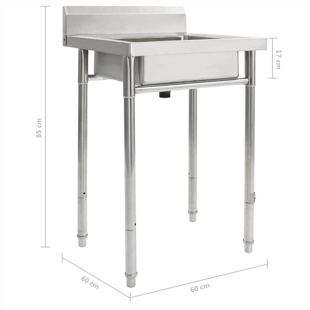 Kitchen Sink Single Basin Stainless Steel