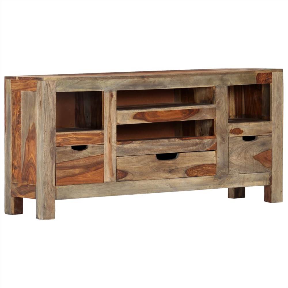 

Sideboard Grey 100x30x50 cm Solid Sheesham Wood