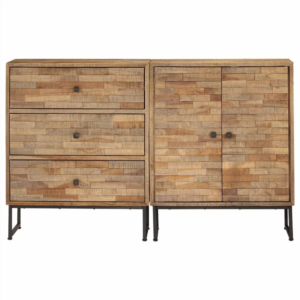 

Sideboard Set 2 Pieces Reclaimed Teak Wood