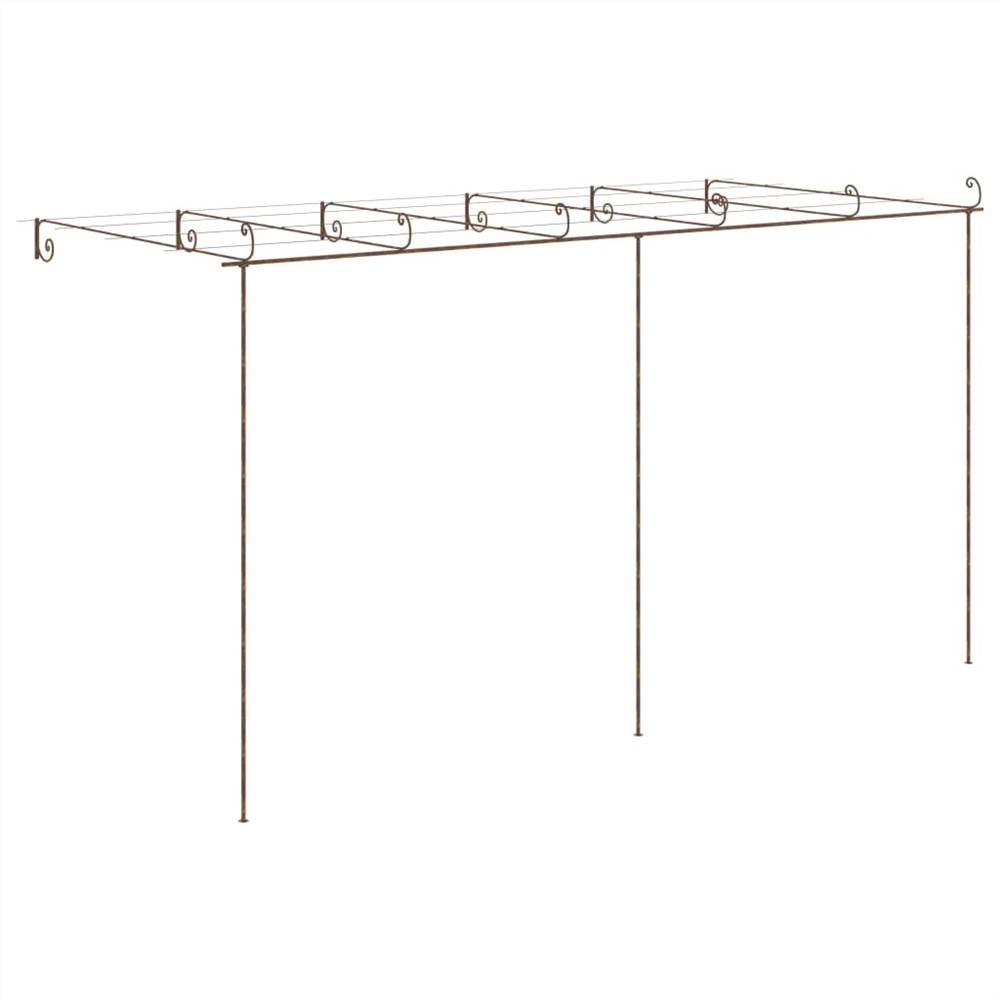 Garden Rose Arch Antique Brown 6x3x2.5 m Iron