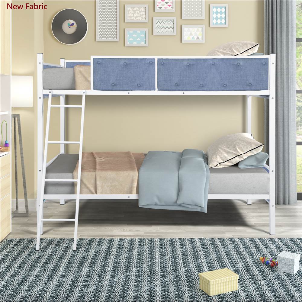 Metal Bunk Bed Frame With Ladder And, Top Bunk Bed Guard Rail