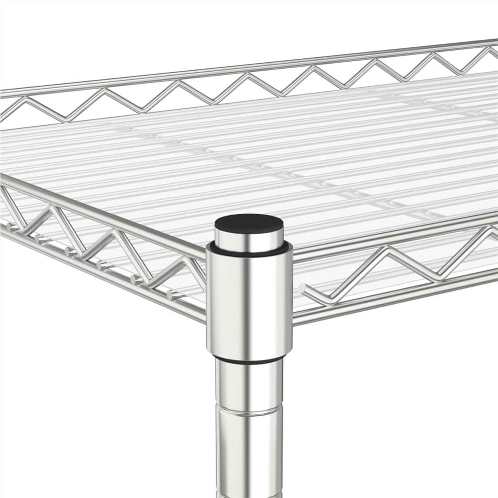 2-Tier Microwave Oven Rack 60x30x60 cm Chromed Iron