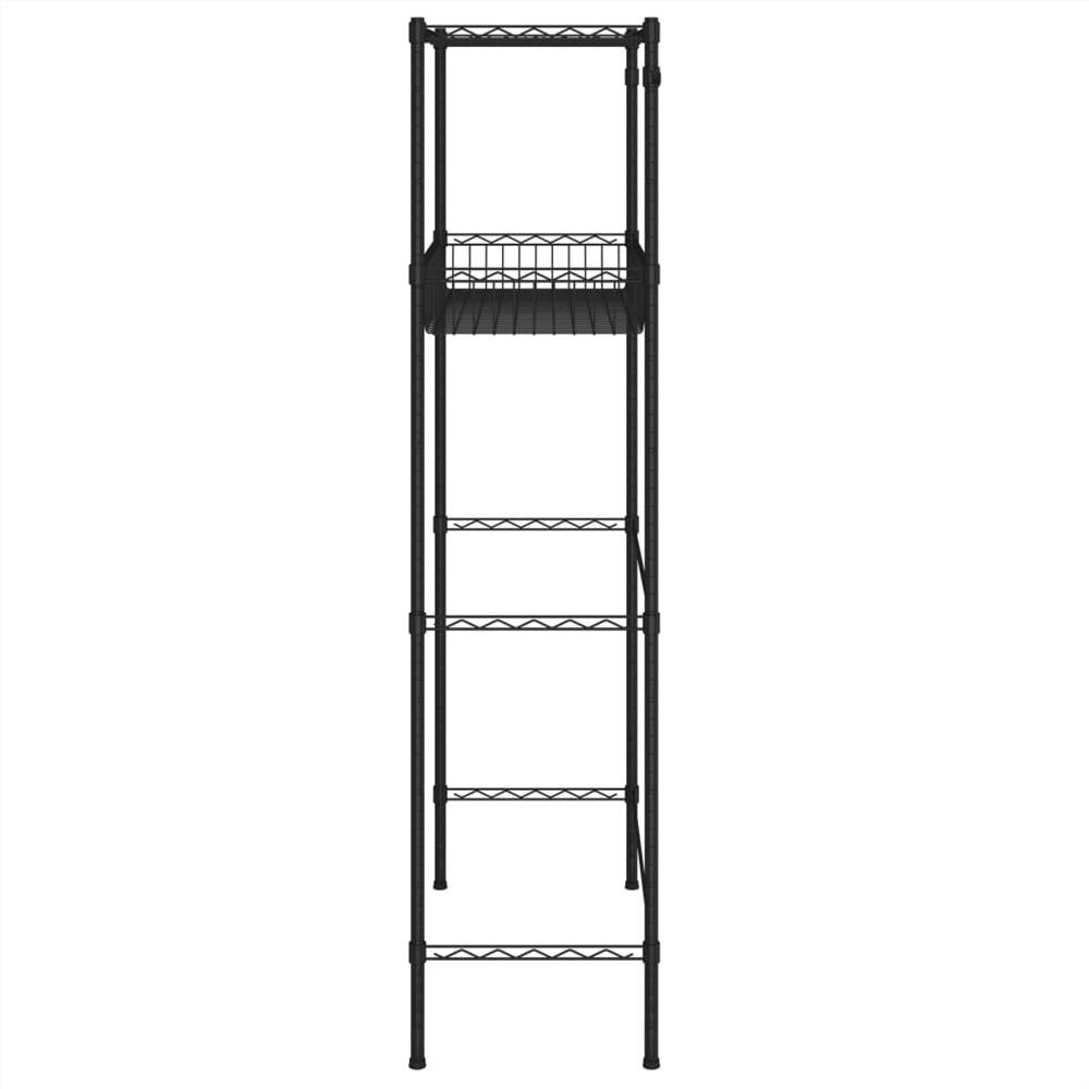 2-Tier Storage Rack over Laundry Machine Silver 75x35x150 cm