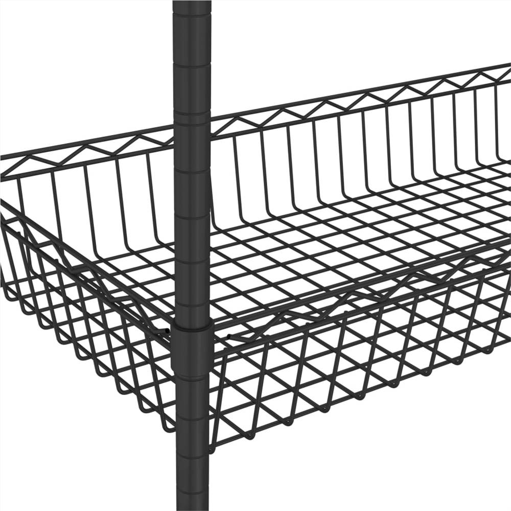2-Tier Storage Rack over Laundry Machine Silver 75x35x150 cm