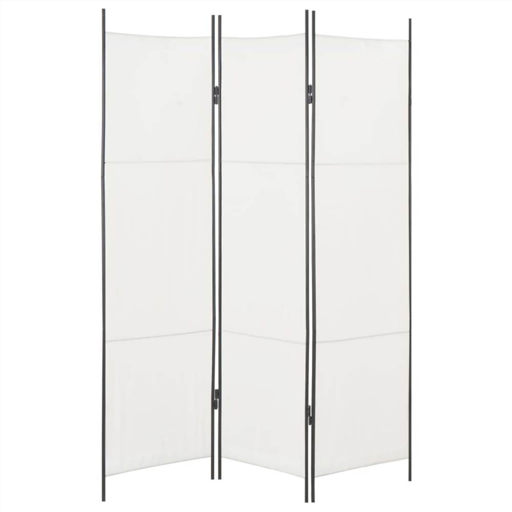 3-Panel Room Divider White 150x180 cm