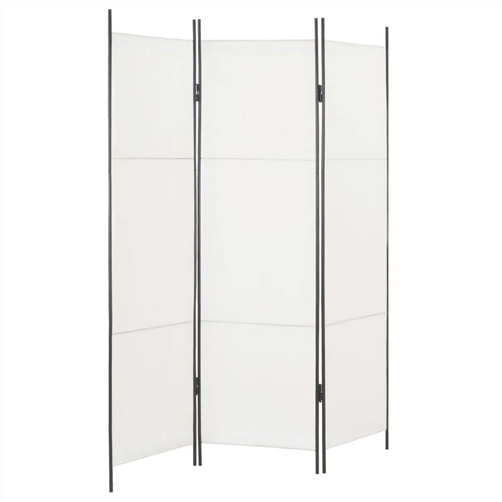 3-Panel Room Divider White 150x180 cm