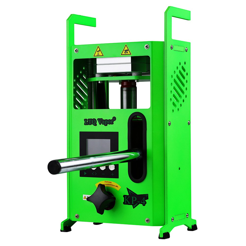 LTQ Vapor KP-4 Rosin Hot Press Machine, 4*4in Dual Heated Plates, Temperature Control, Green