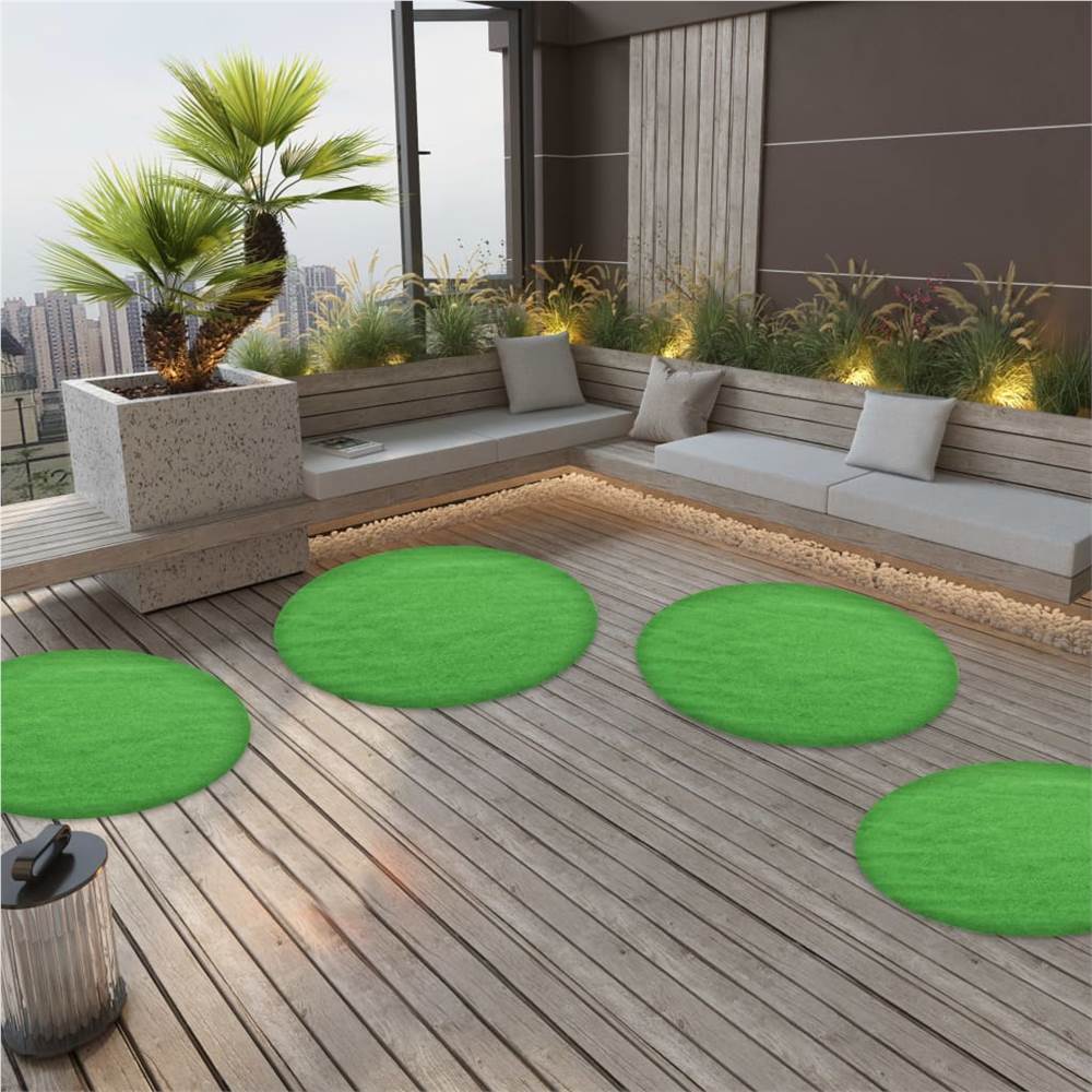 Artificial Grass with Studs Dia.130 cm Green Round