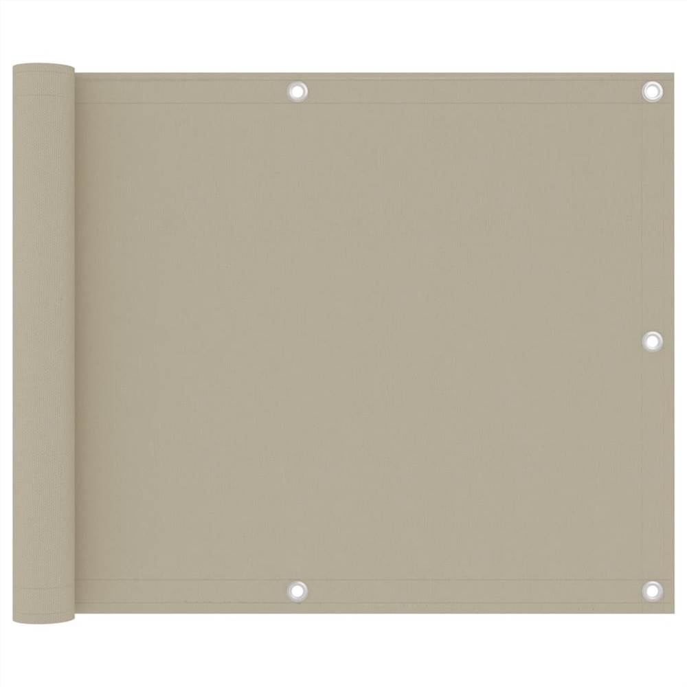 

Balcony Screen Beige 75x500 cm Oxford Fabric