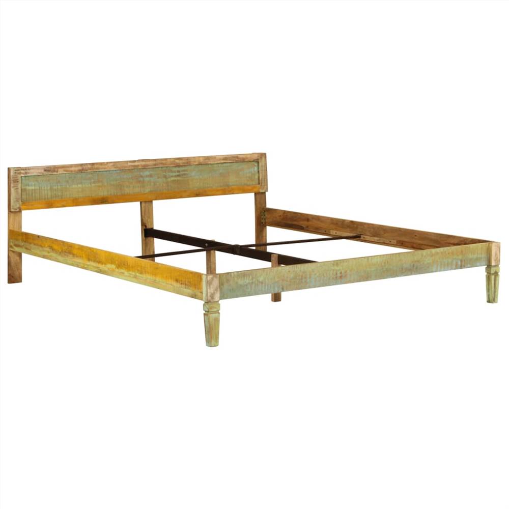 Bed Frame Solid Mango Wood 180x200 cm 6FT Super King