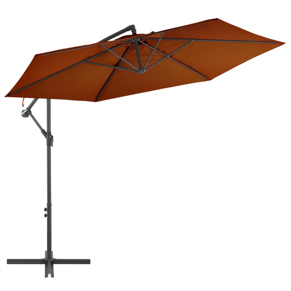 Cantilever Umbrella with Aluminium Pole Terracotta 300 cm