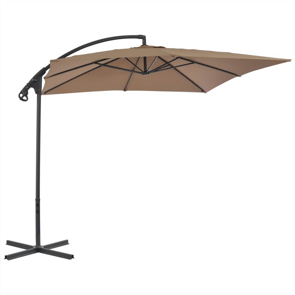 

Cantilever Umbrella with Steel Pole 250x250 cm Taupe