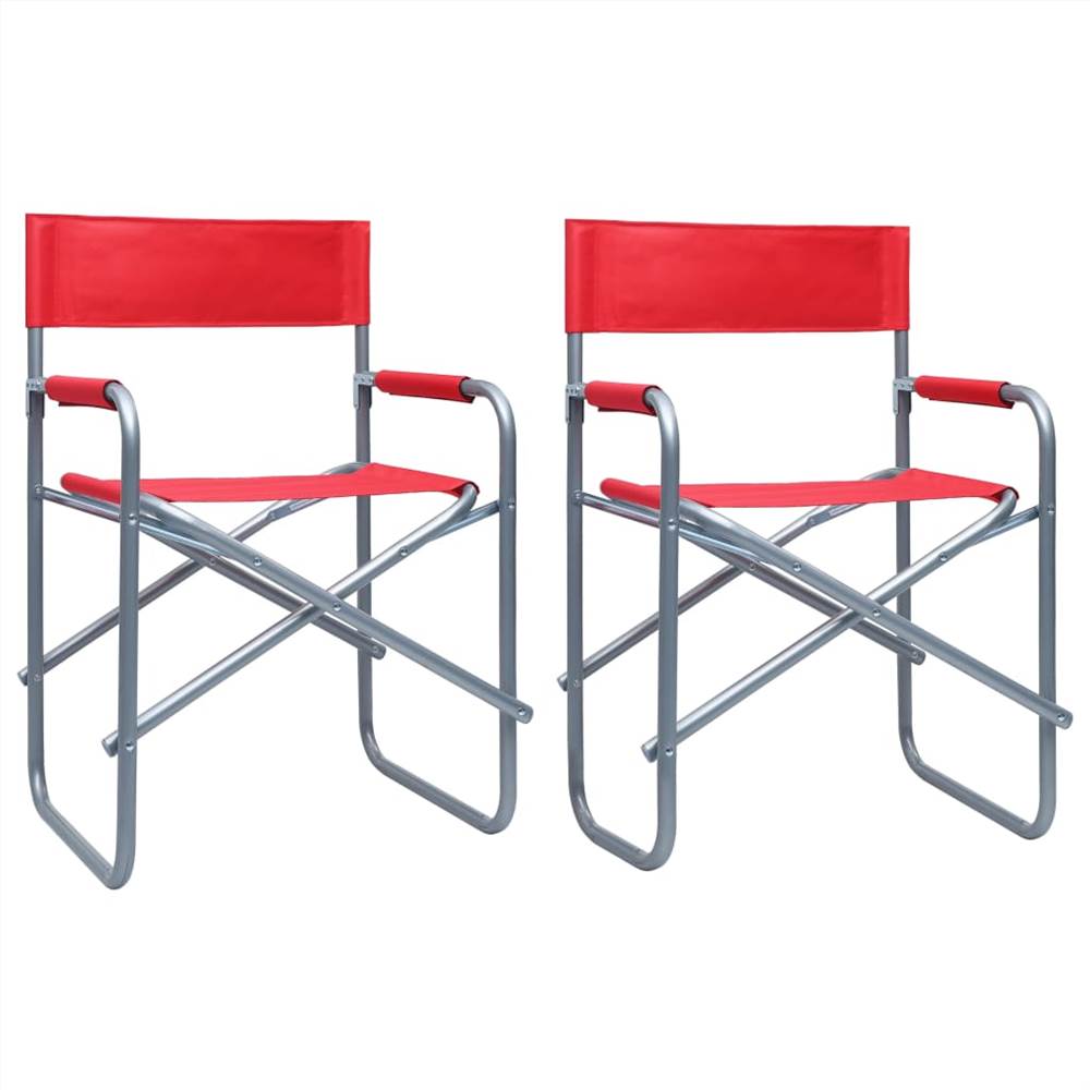 

Director's Chairs 2 pcs Steel Red