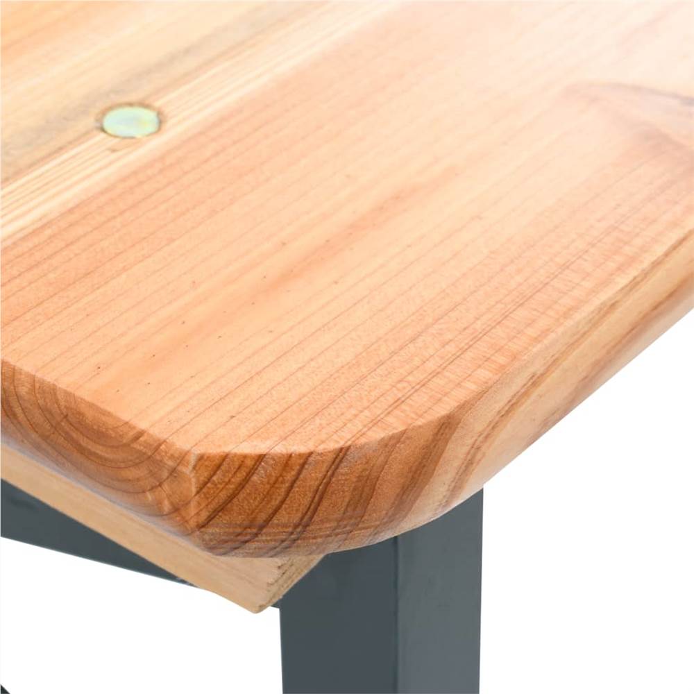 Folding Beer Table with 2 Benches 118 cm Fir Wood