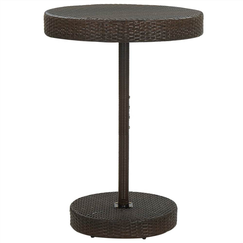 

Garden Table Brown 75.5x106 cm Poly Rattan