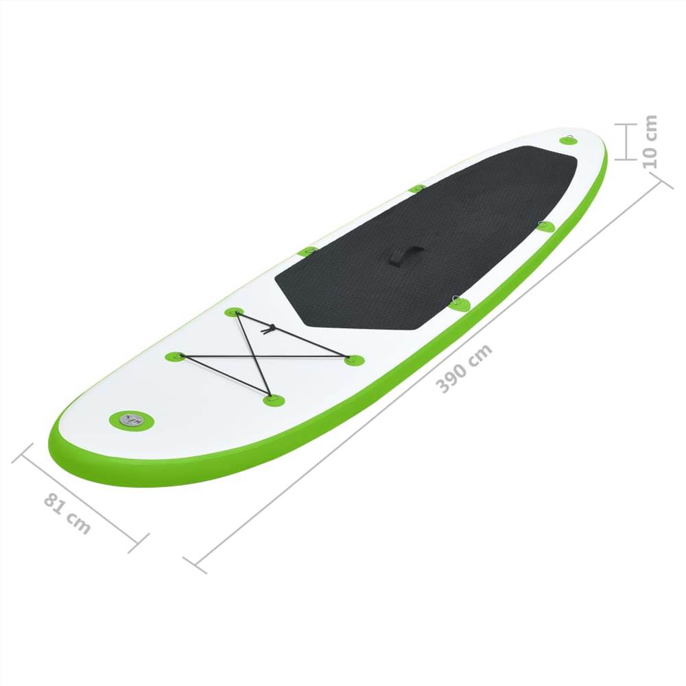 Inflatable Stand Up Paddle Board Set Green and White