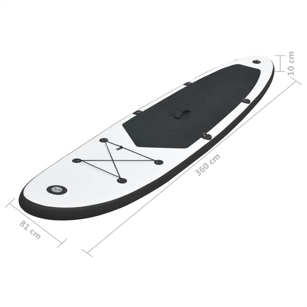 Inflatable Stand up Paddle Board Set Black and White Inflatable Stand up Paddle Board Set Black and White